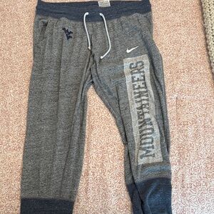 Nike Gray and Blue Mountaineers Cropped Joggers
